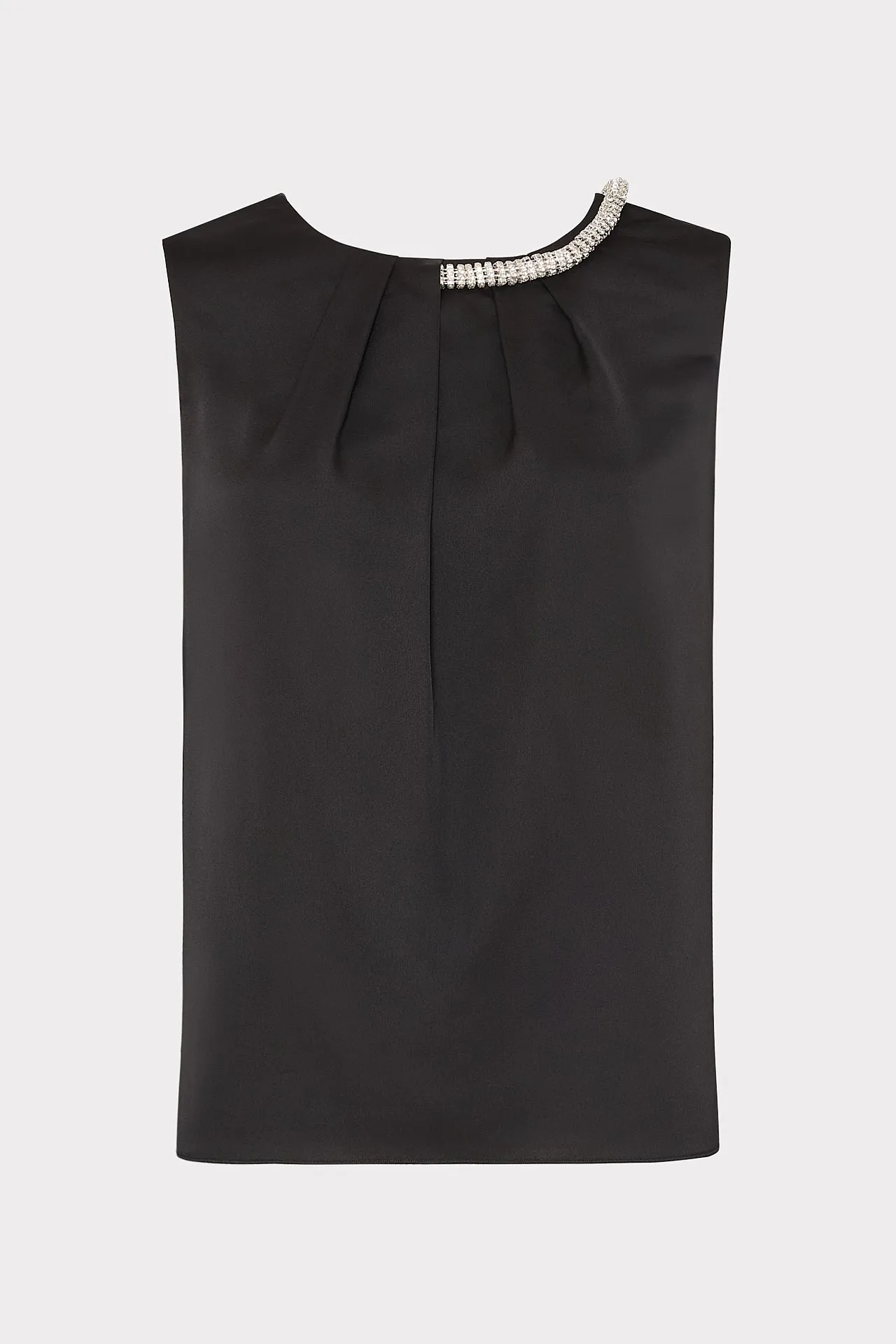 Lily Satin Crystal Embellished Top sold by Milly