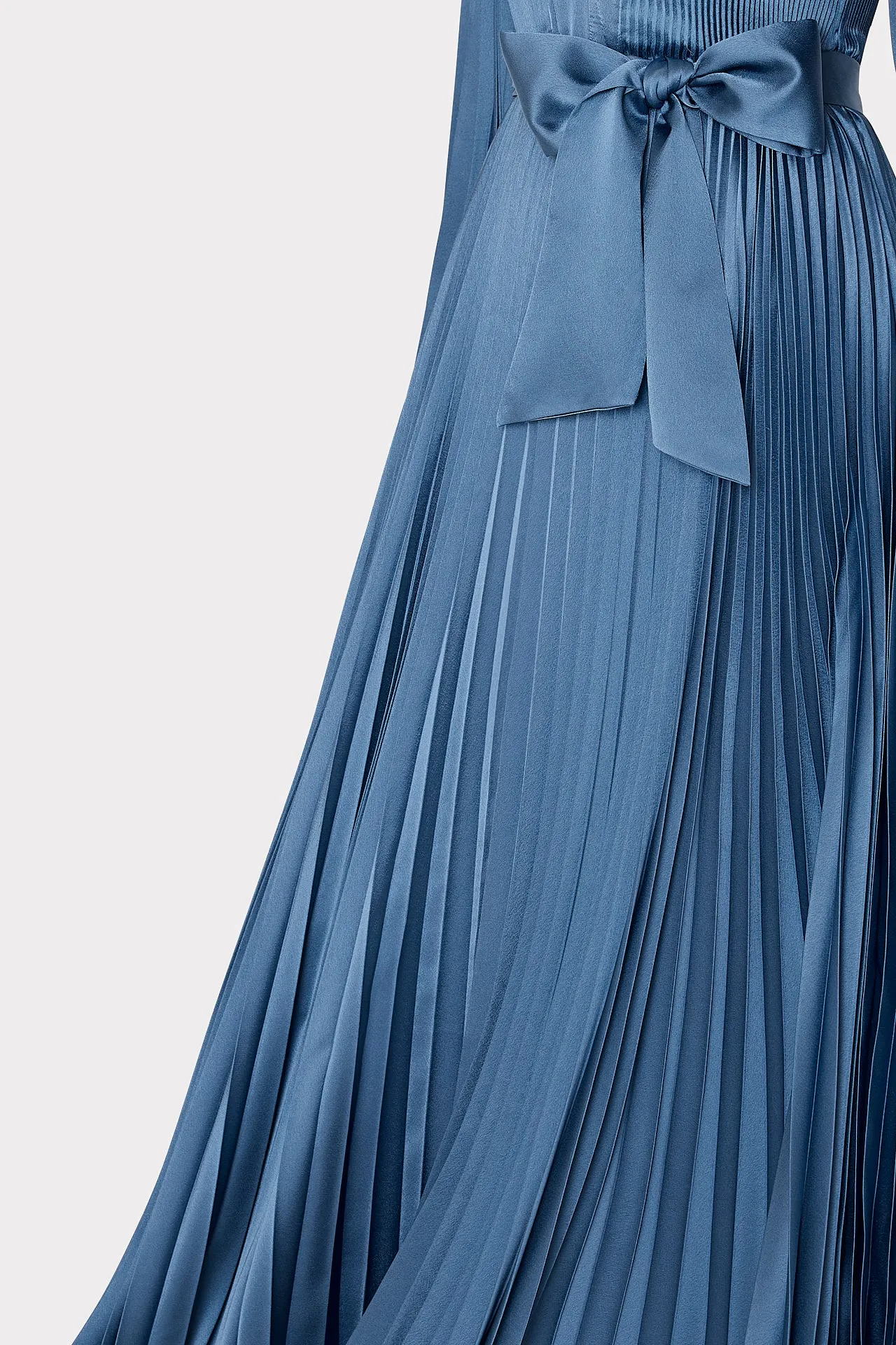 Nadie Pleated Satin Maxi Dress sold by Milly product image thumbnail 4
