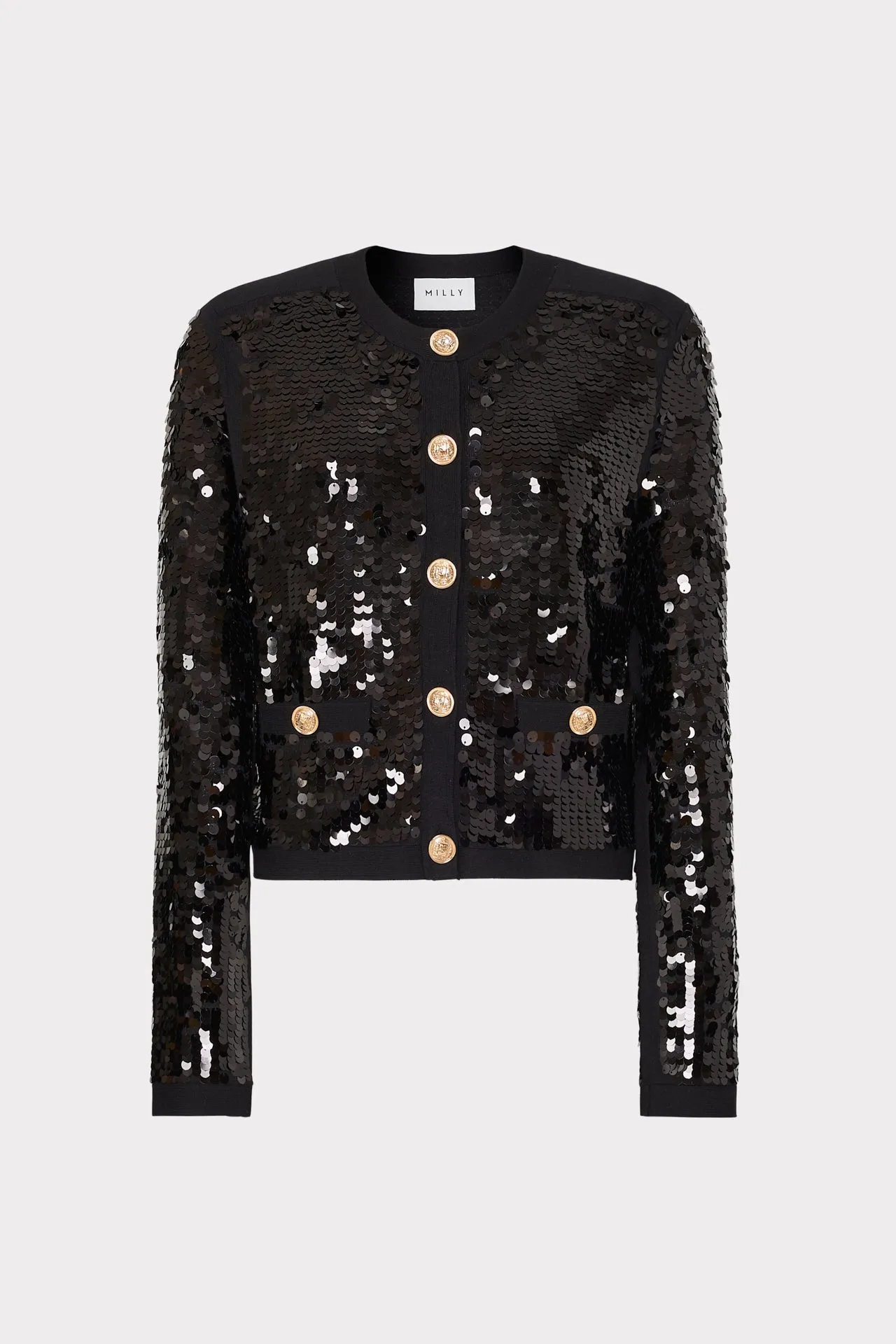 Iman Sequin Knit Cardigan sold by Milly