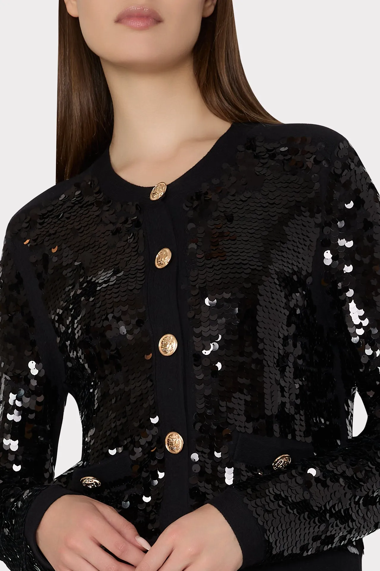 Iman Sequin Knit Cardigan sold by Milly product image thumbnail 3
