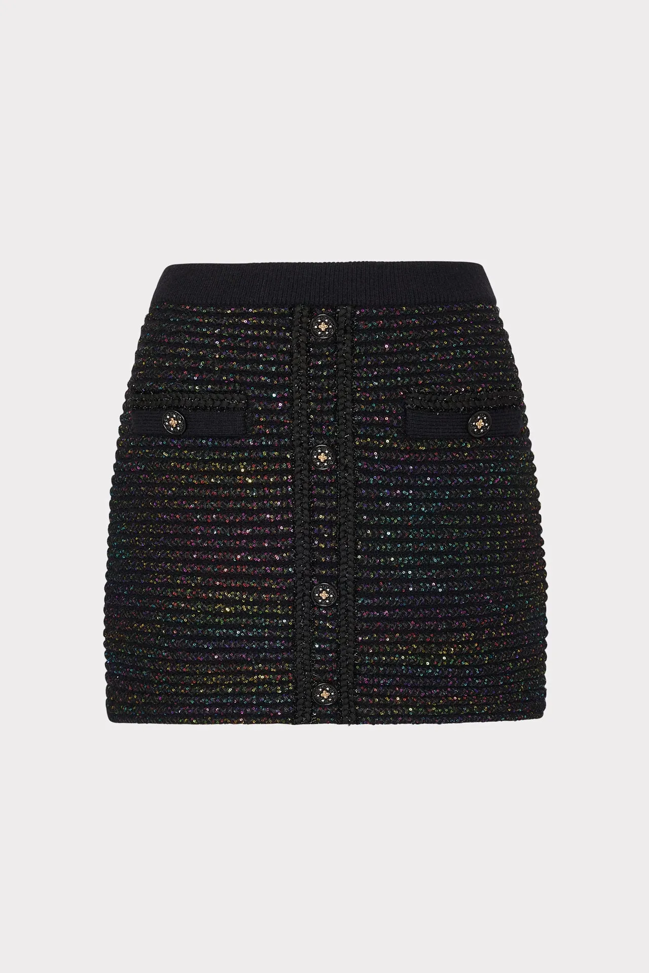 Sequin Textured Knit Mini Skirt sold by Milly