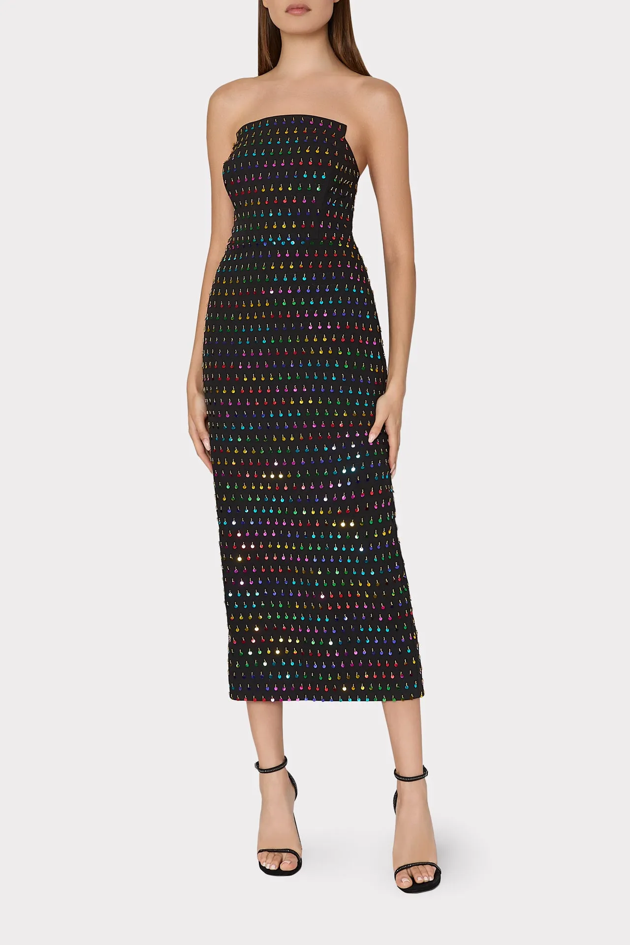 Izabela Beaded Sequin Column Dress sold by Milly product image thumbnail 3