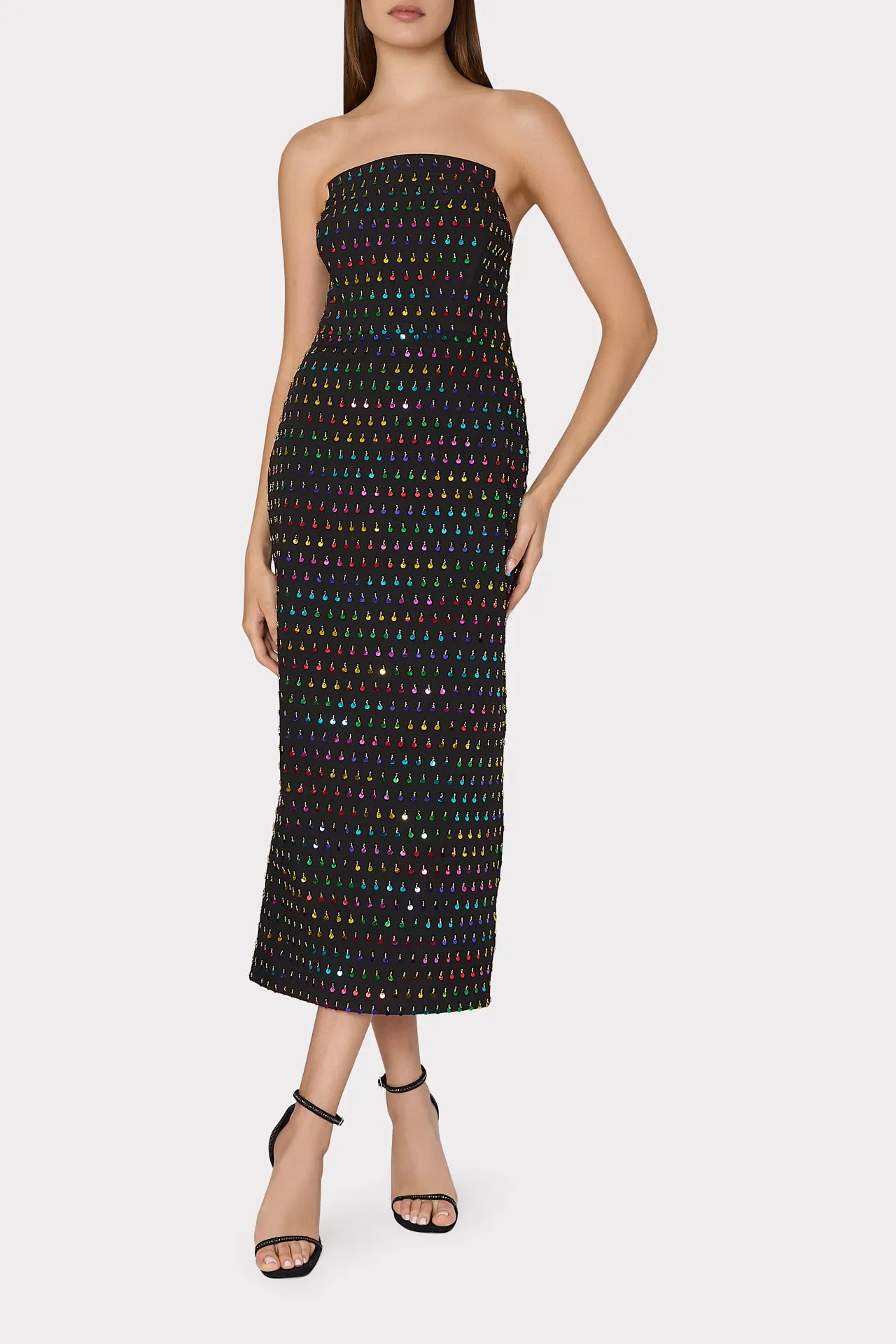 Izabela Beaded Sequin Column Dress sold by Milly product image thumbnail 2