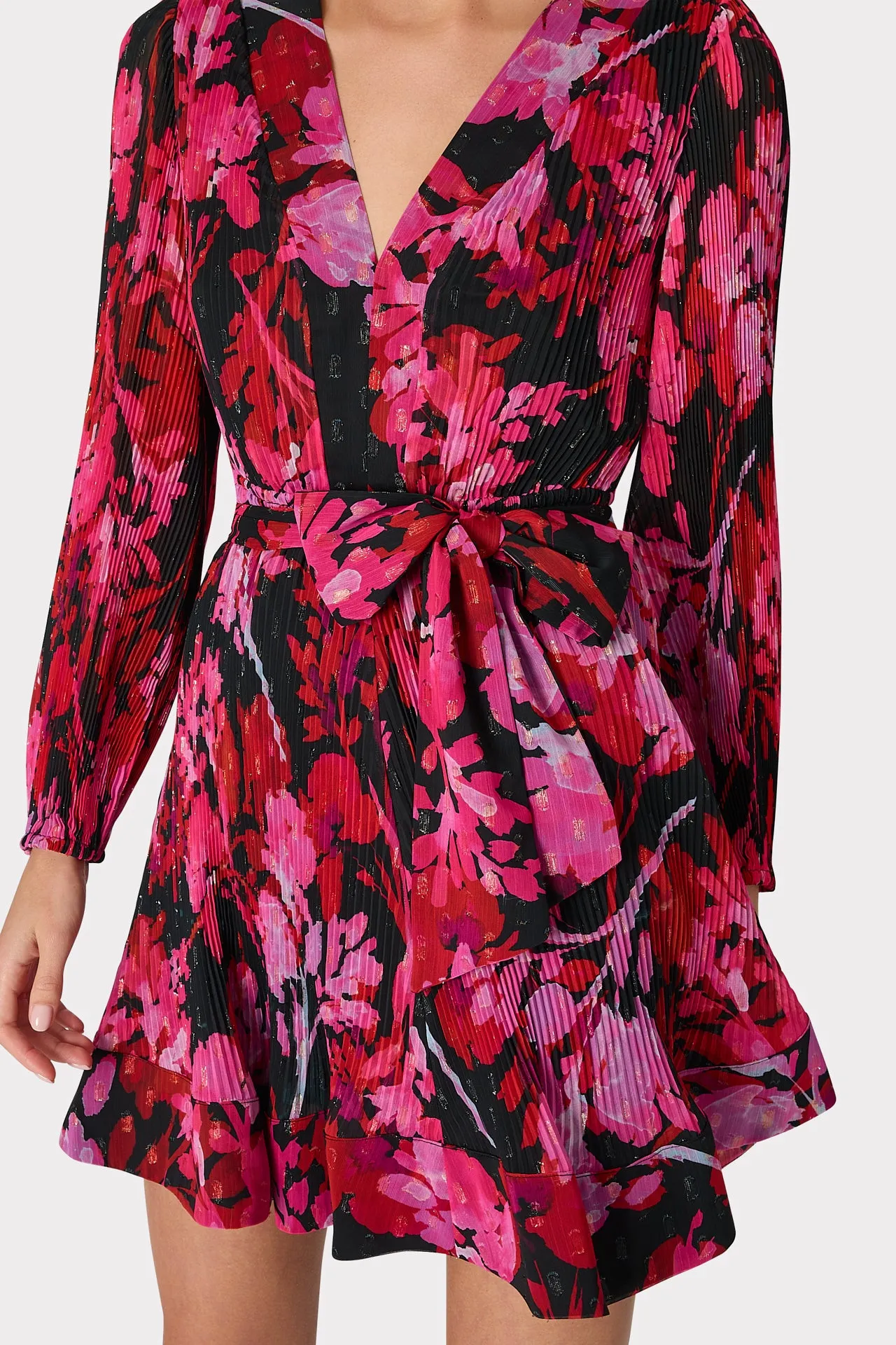 Liv Oversized Peony Pleated Dress sold by Milly product image thumbnail 3