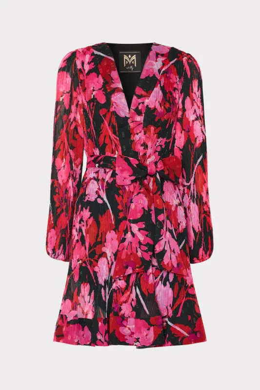 Liv Oversized Peony Pleated Dress sold by Milly