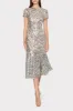 Tahlia Rose Sequins Midi Dress sold by Milly