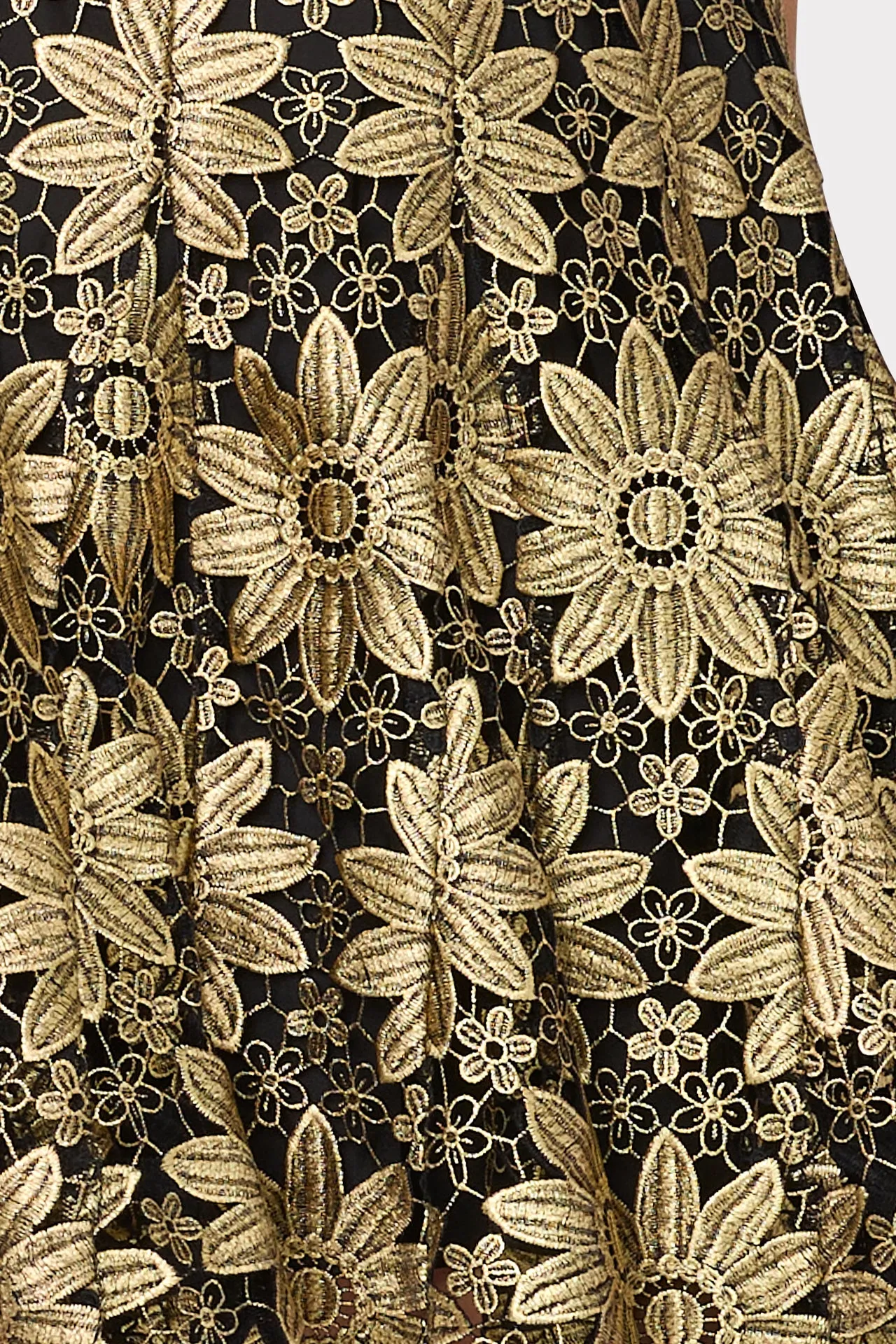 Ilisa Gold Lace Godet Mini Dress sold by Milly product image thumbnail 4
