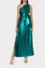 Estelle Pleated Lamé Dress sold by Milly