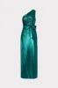 Estelle Pleated Lamé Dress sold by Milly