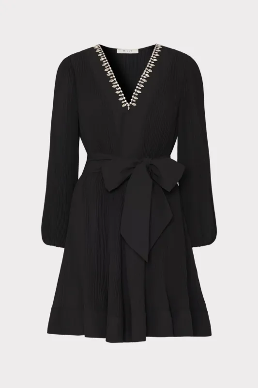 Liv Crystal Embellished Pleated Dress sold by Milly