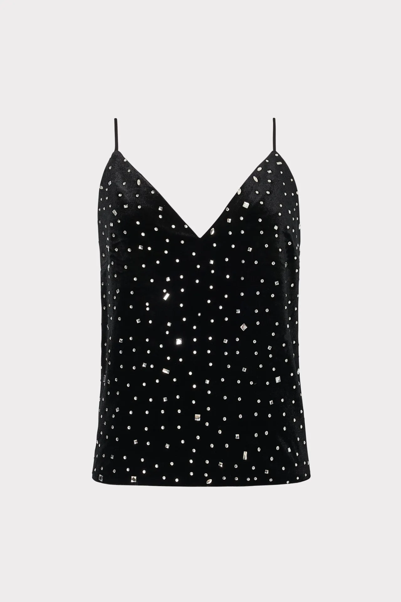 Izzy Velvet Crystal Embellished Cami sold by Milly