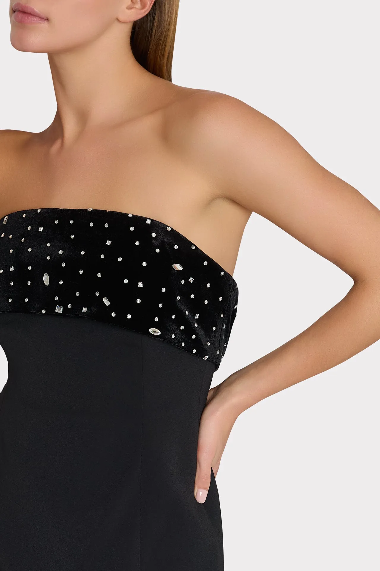 Indy Crystal Embellished Mini Dress sold by Milly product image thumbnail 3