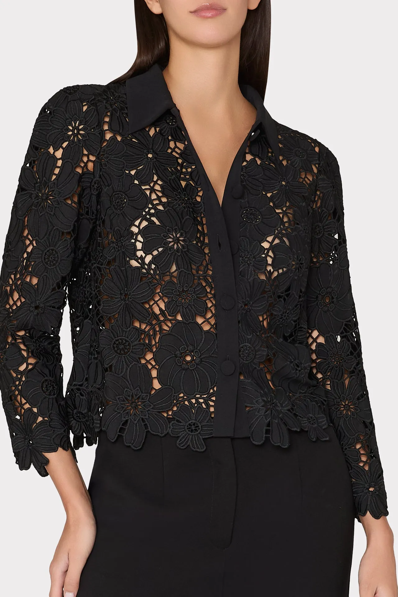 June Roja Lace Top sold by Milly product image thumbnail 3