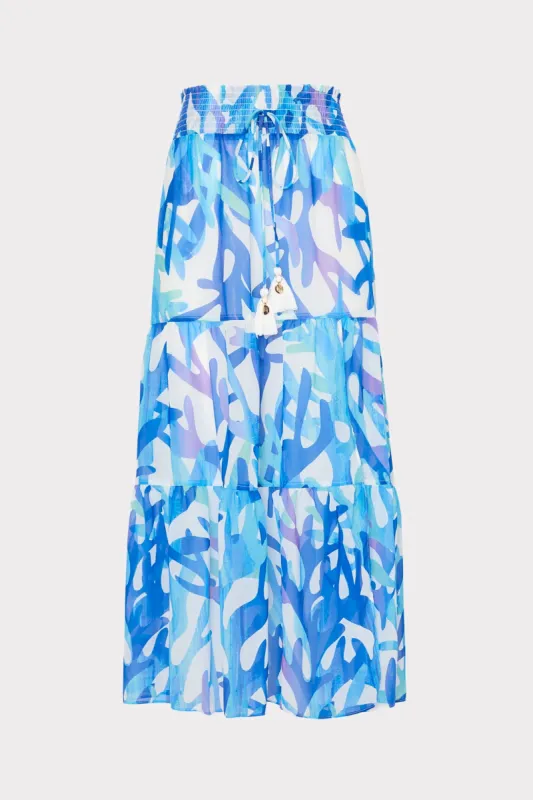 Jem Under The Sea Tiered Chiffon Skirt sold by Milly
