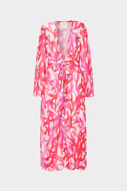 Vince Under The Sea Chiffon Cover-Up Dress sold by Milly