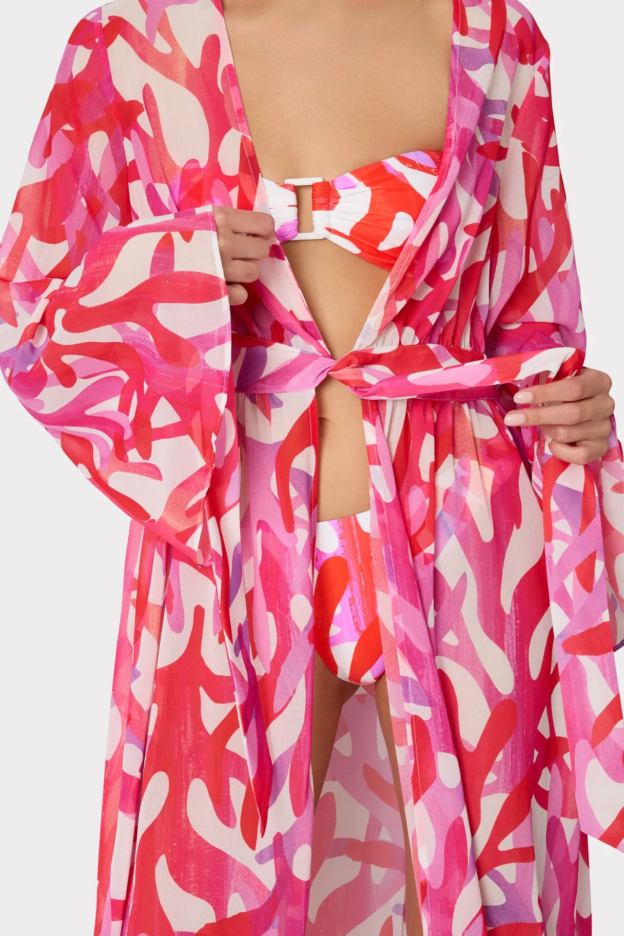 Vince Under The Sea Chiffon Cover-Up Dress sold by Milly product image thumbnail 4