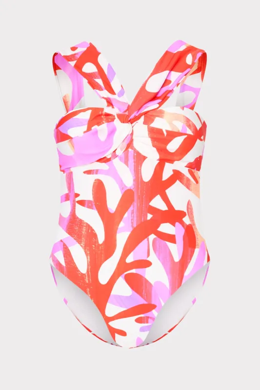 Betsy Italian Under The Sea Bandeau One Piece sold by Milly