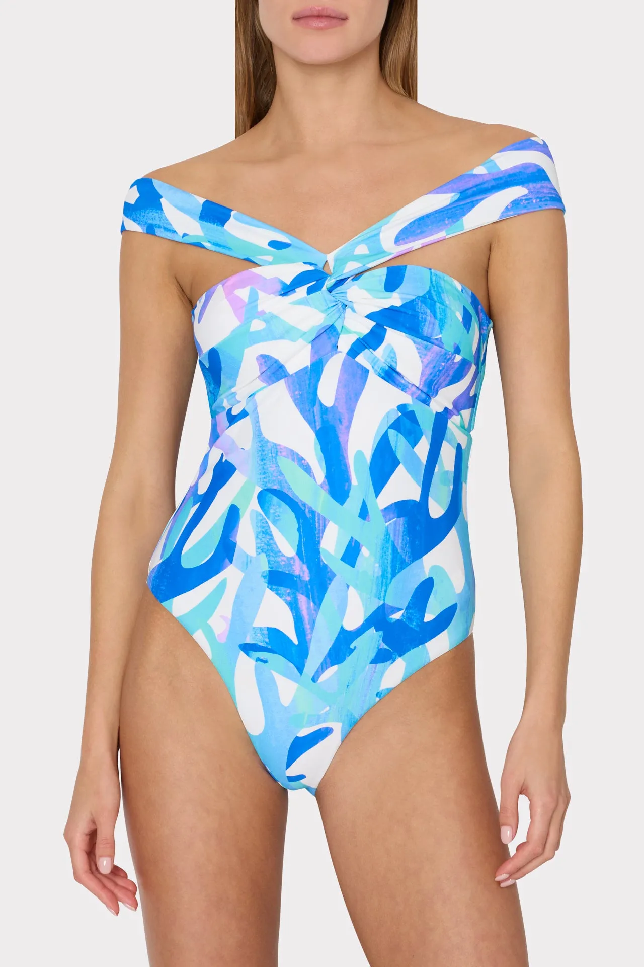 Betsy Italian Under The Sea Bandeau One Piece sold by Milly product image thumbnail 4