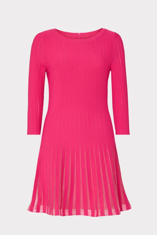 Tabitha Sheer Godet Mini Dress sold by Milly