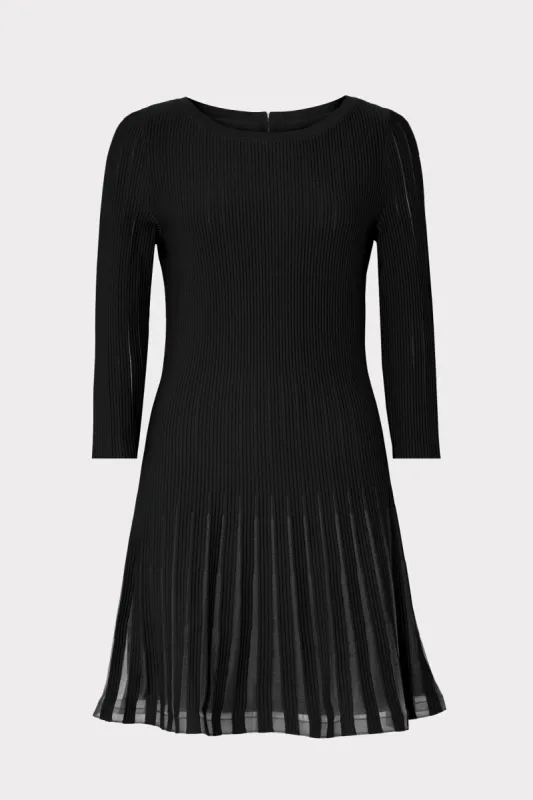 Tabitha Sheer Godet Mini Dress sold by Milly