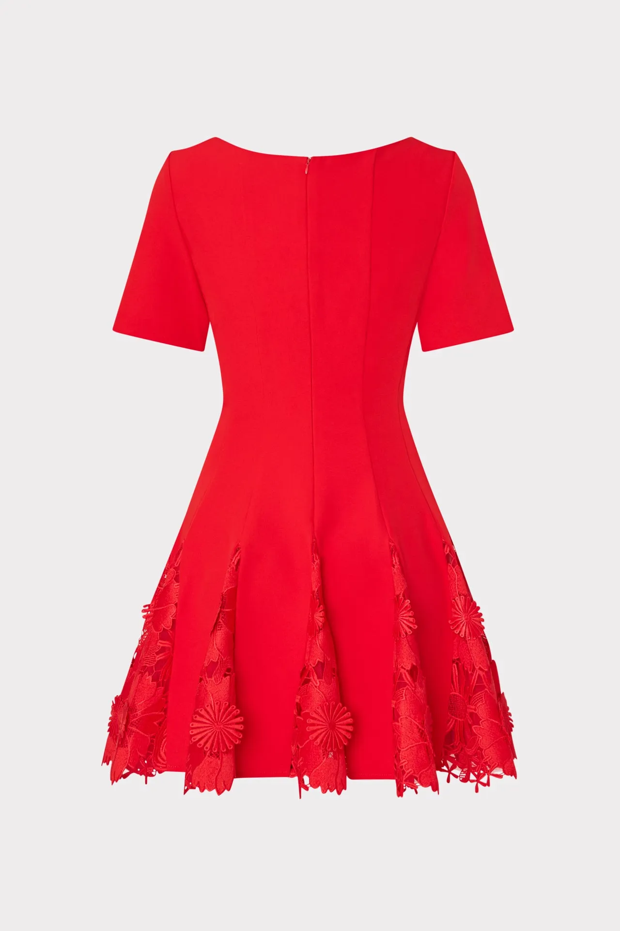 Joy Lace Combo Mini Godet Dress sold by Milly product image thumbnail 4