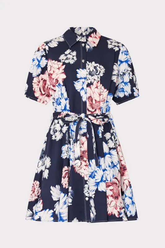 Juni Printed Poplin Mini Dress sold by Milly