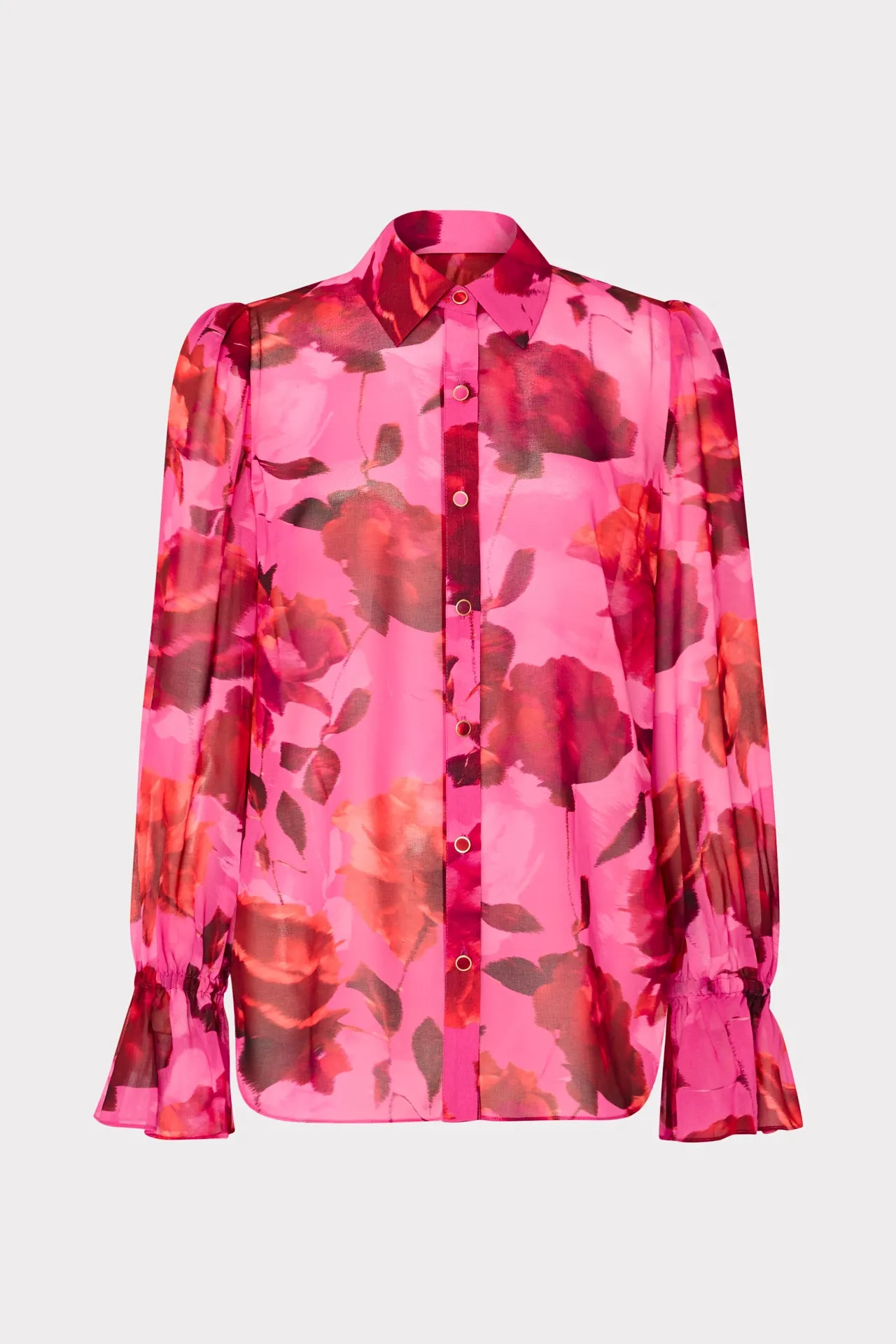 Lacey Blurred Blossom Printed Blouse sold by Milly