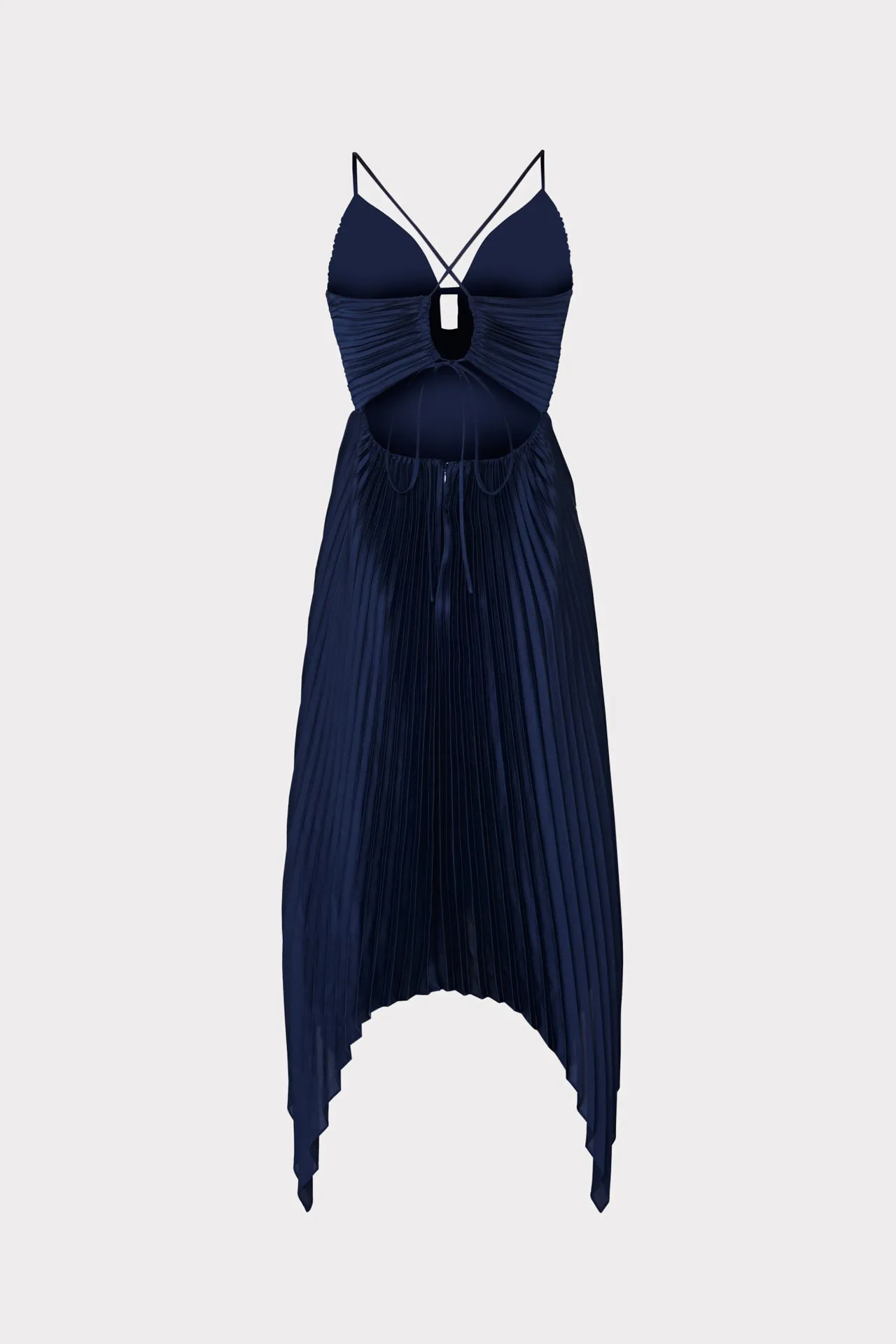 Joanna Pleated Satin Dress sold by Milly product image thumbnail 5