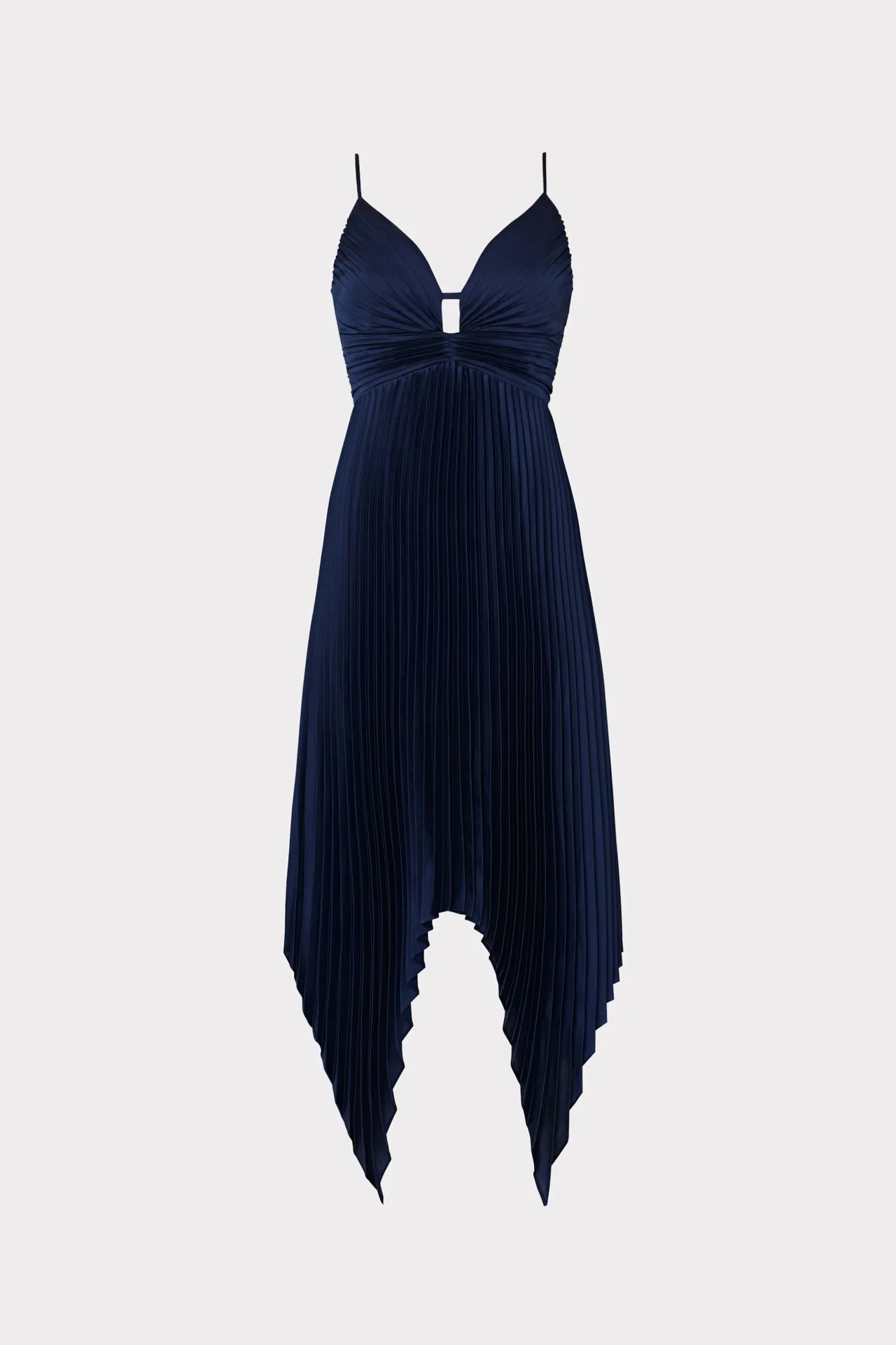 Joanna Pleated Satin Dress sold by Milly