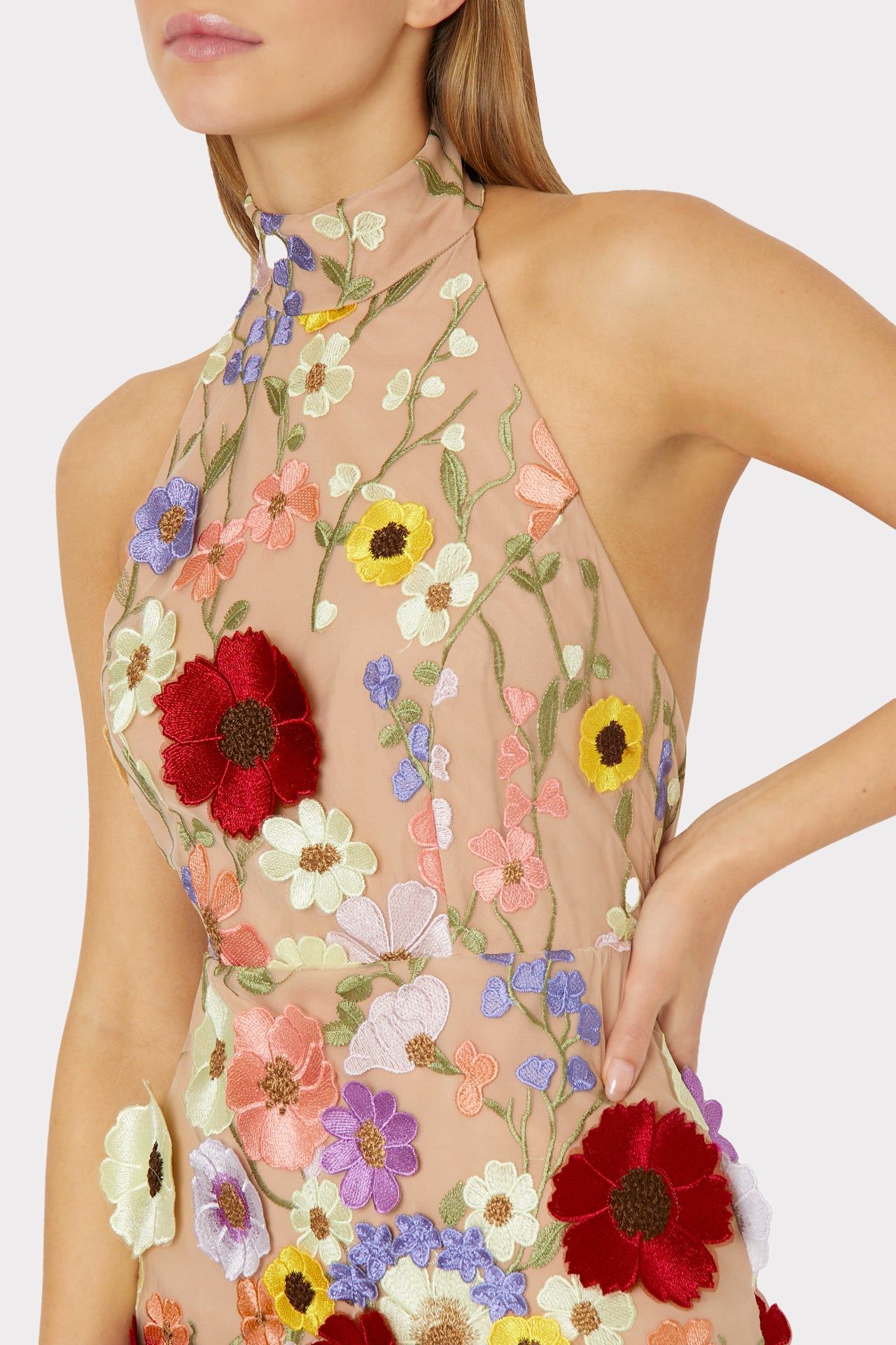 Hariet 3D Floral Embroidered Dress sold by Milly product image thumbnail 3