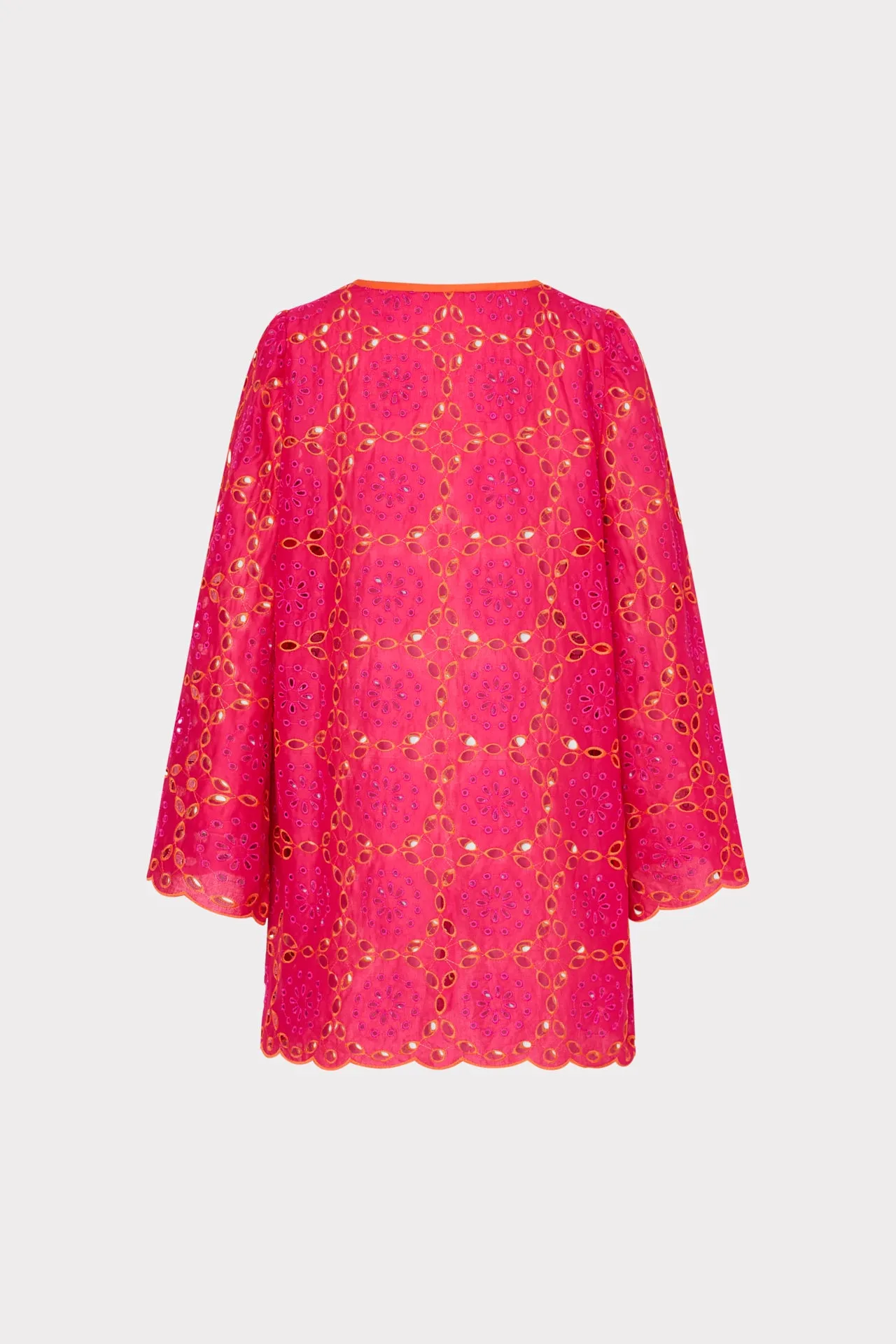 Viara Two Tone Geo Eyelet Cover-Up Dress sold by Milly product image thumbnail 5