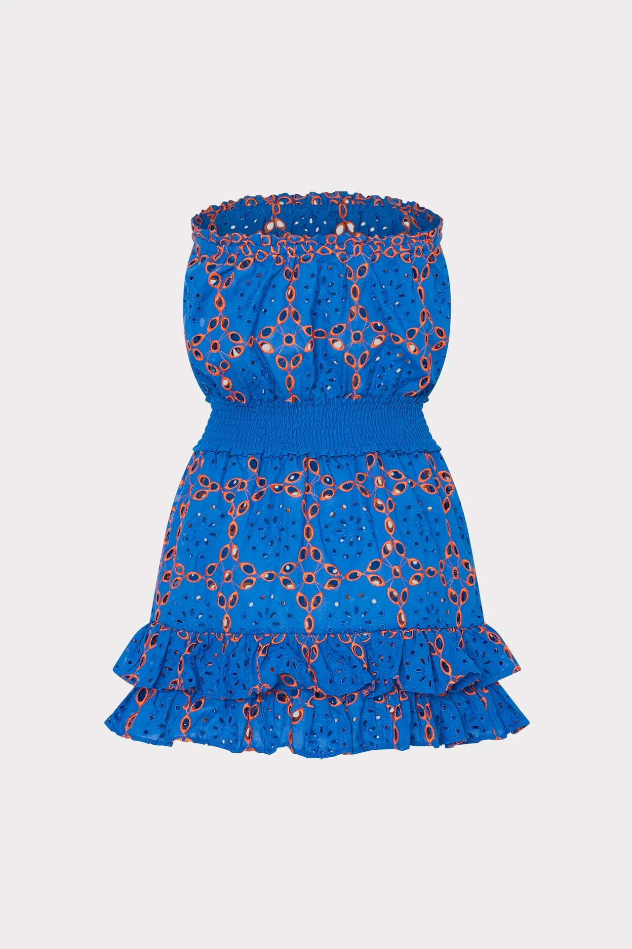 Verity Two Tone Geo Eyelet Cover-Up Dress sold by Milly product image thumbnail 4