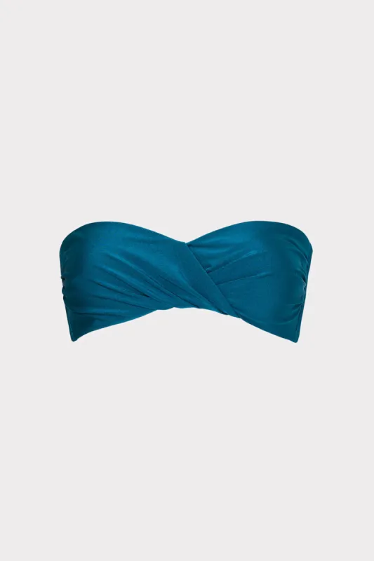 Soleil Gloss Twist Bandeau Top sold by Milly