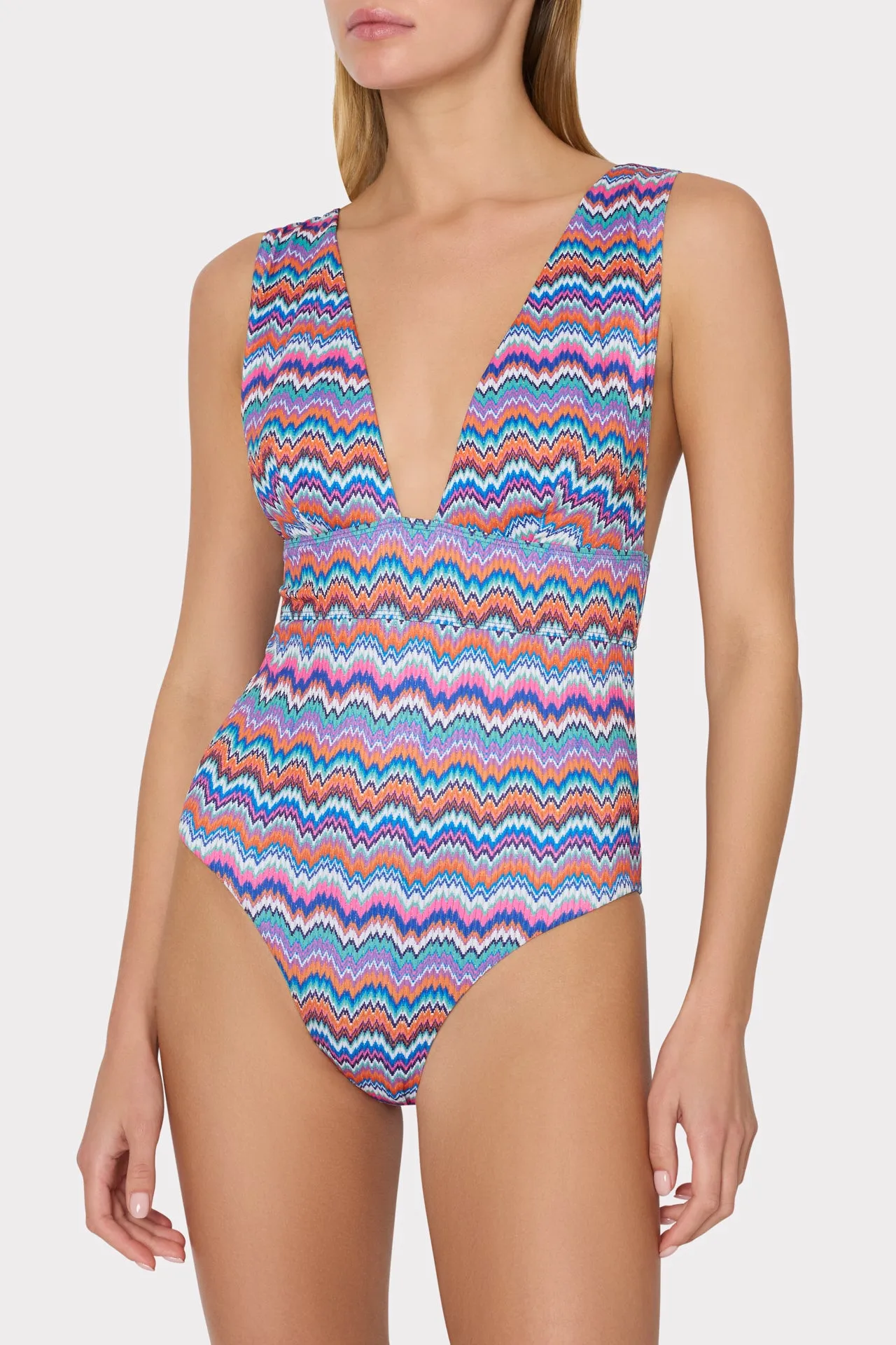 Ana Barcelona Metallic Chevron One Piece sold by Milly product image thumbnail 3