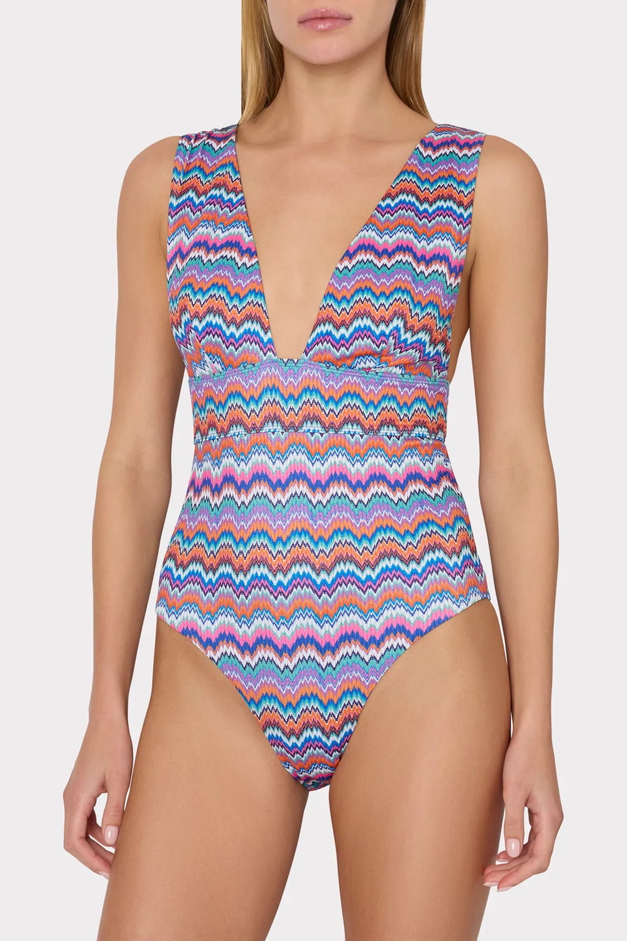 Ana Barcelona Metallic Chevron One Piece sold by Milly product image thumbnail 2