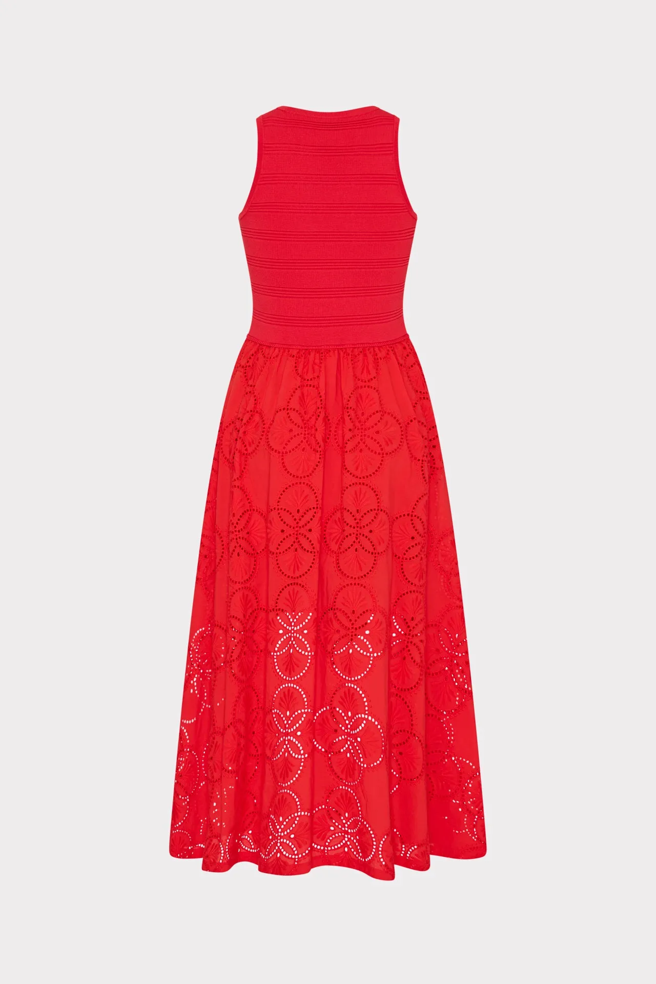 Geo Eyelet Knit Combo Midi Dress sold by Milly product image thumbnail 4