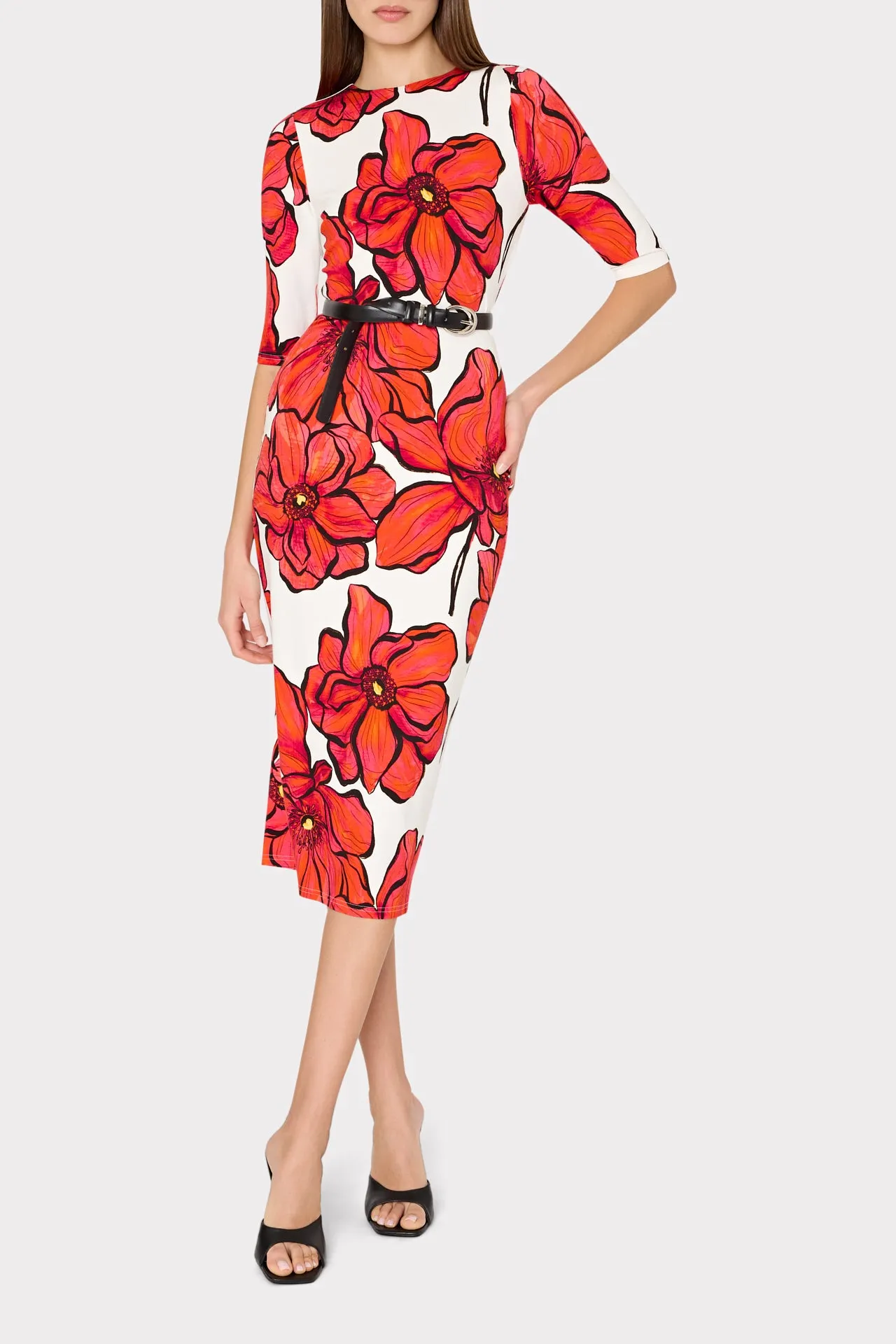 Windflower Jersey Midi Dress sold by Milly product image thumbnail 3
