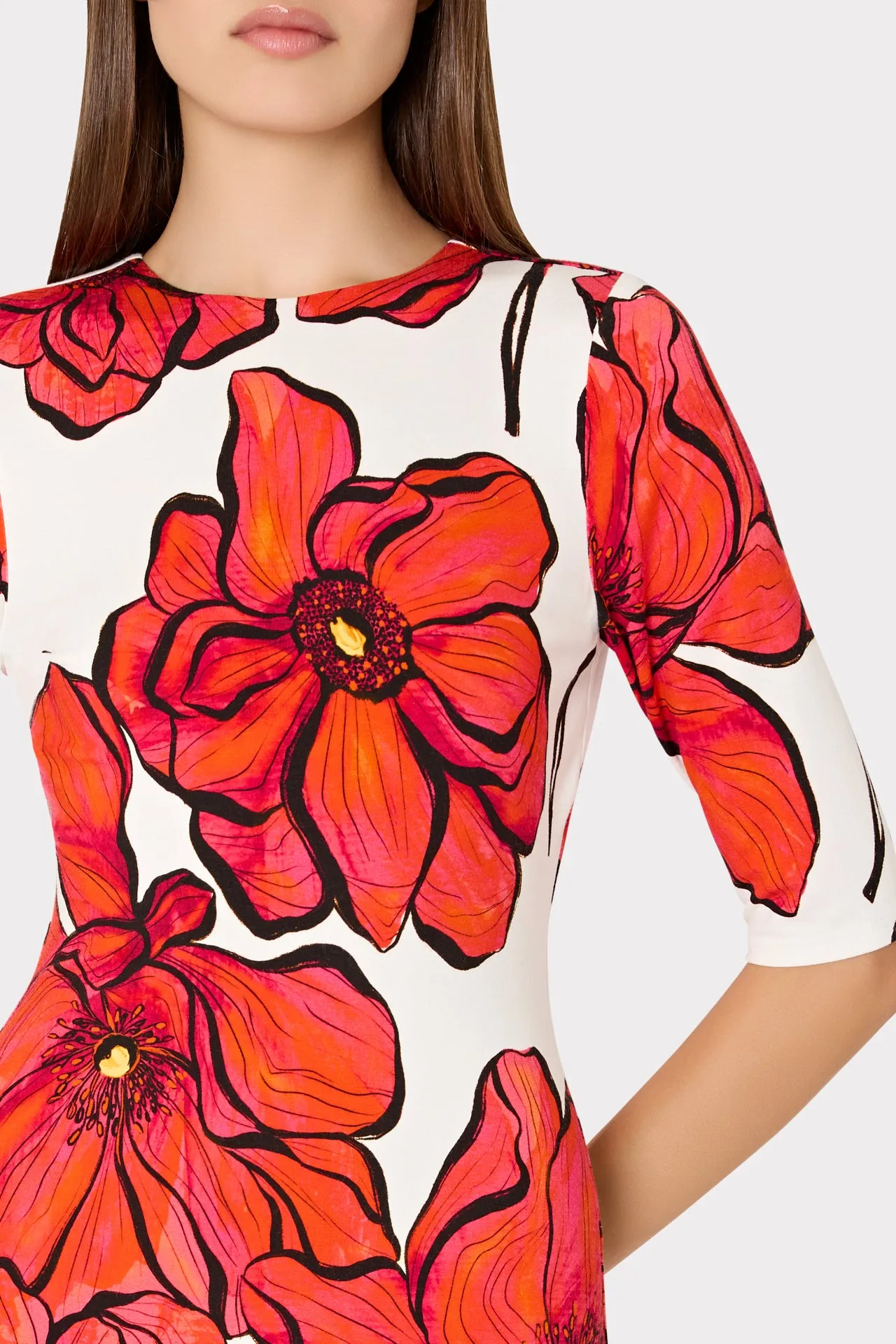 Windflower Jersey Midi Dress sold by Milly product image thumbnail 4