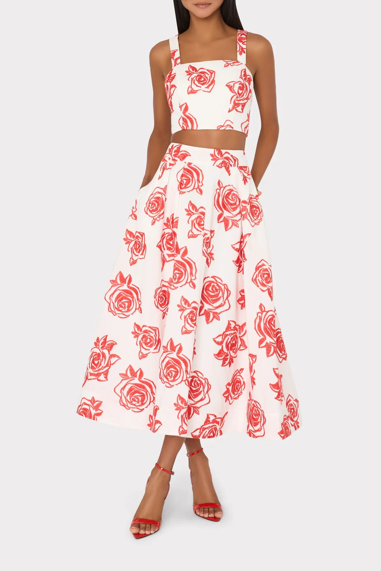 Rose Embroidery Crop Top sold by Milly product image thumbnail 2