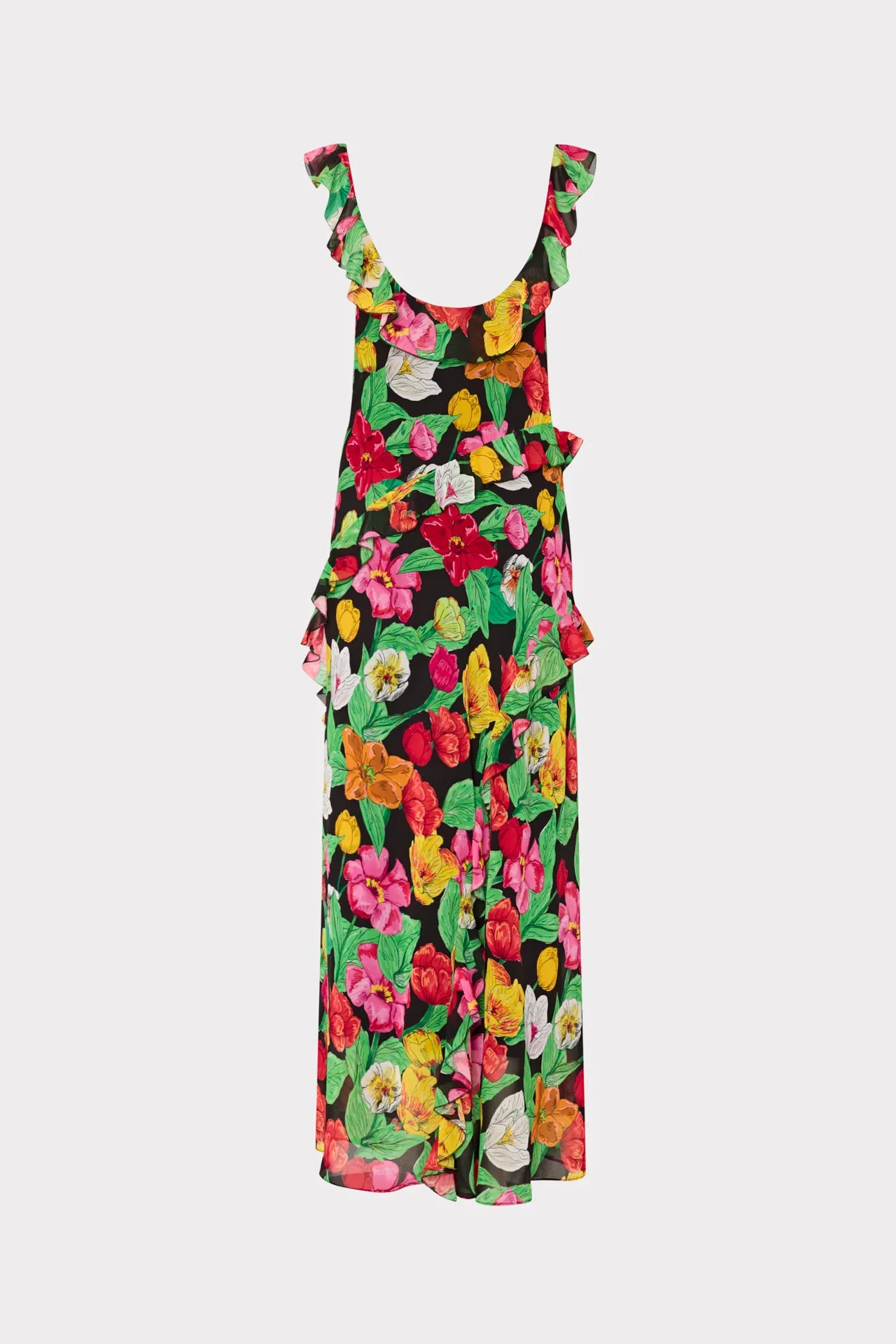 Tulip Rosette Ruffle Maxi Dress sold by Milly product image thumbnail 4