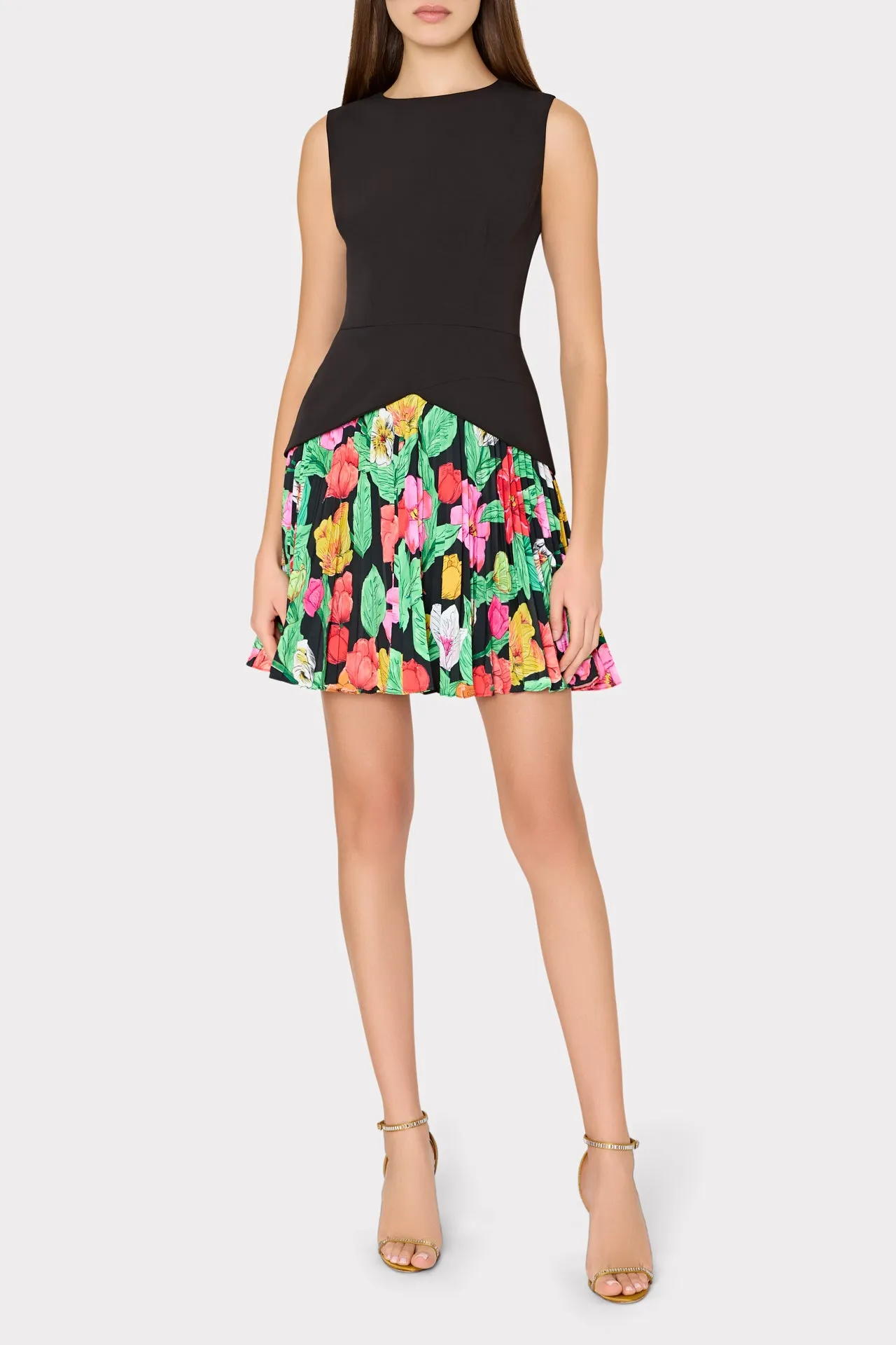 Haddy Tulip Rosette Pleated Mini Dress sold by Milly product image thumbnail 2