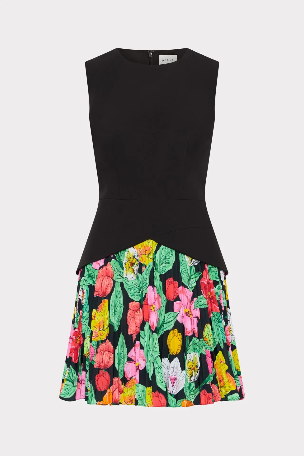 Haddy Tulip Rosette Pleated Mini Dress sold by Milly
