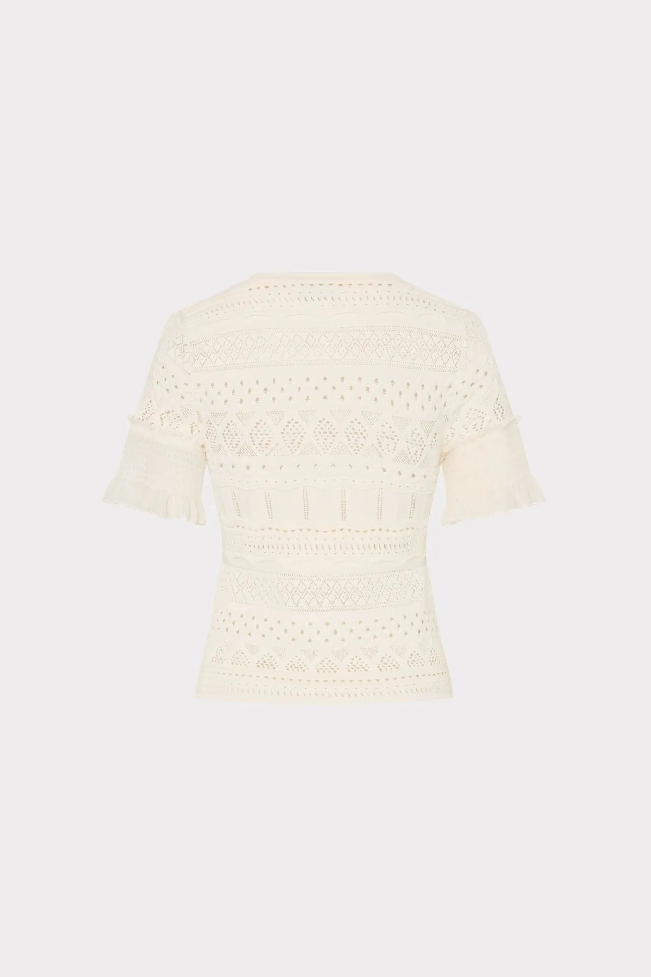 Smocked Finish Pointelle Top sold by Milly product image thumbnail 4