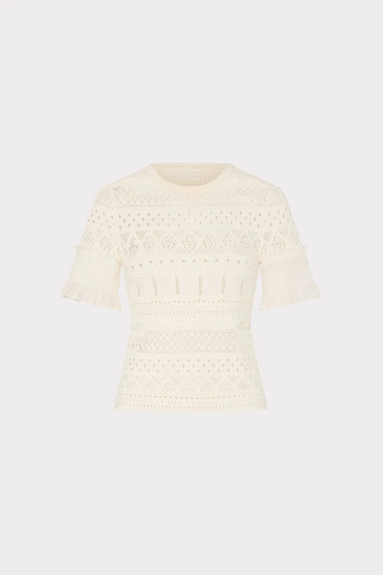 Smocked Finish Pointelle Top sold by Milly