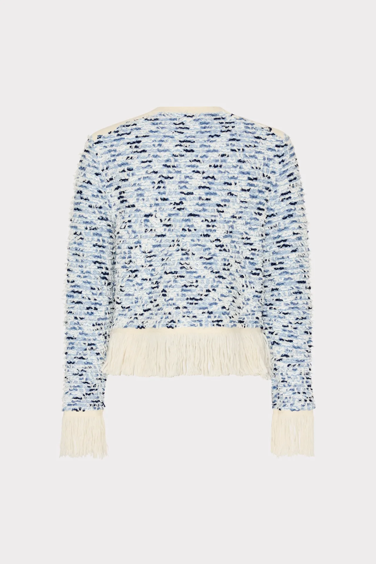 Textured Fringe Trim Cardigan sold by Milly product image thumbnail 4