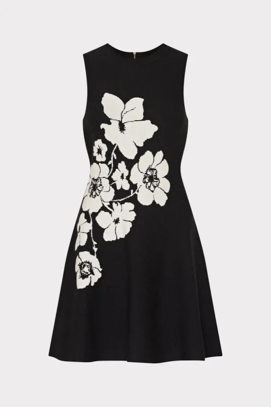 Floral Flare Knit Mini Dress sold by Milly