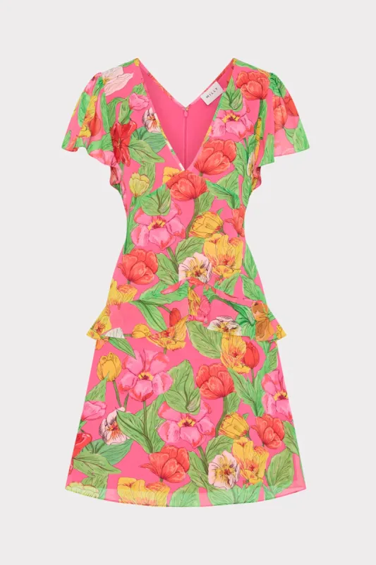Lee Tulip Rosette Mini Dress sold by Milly