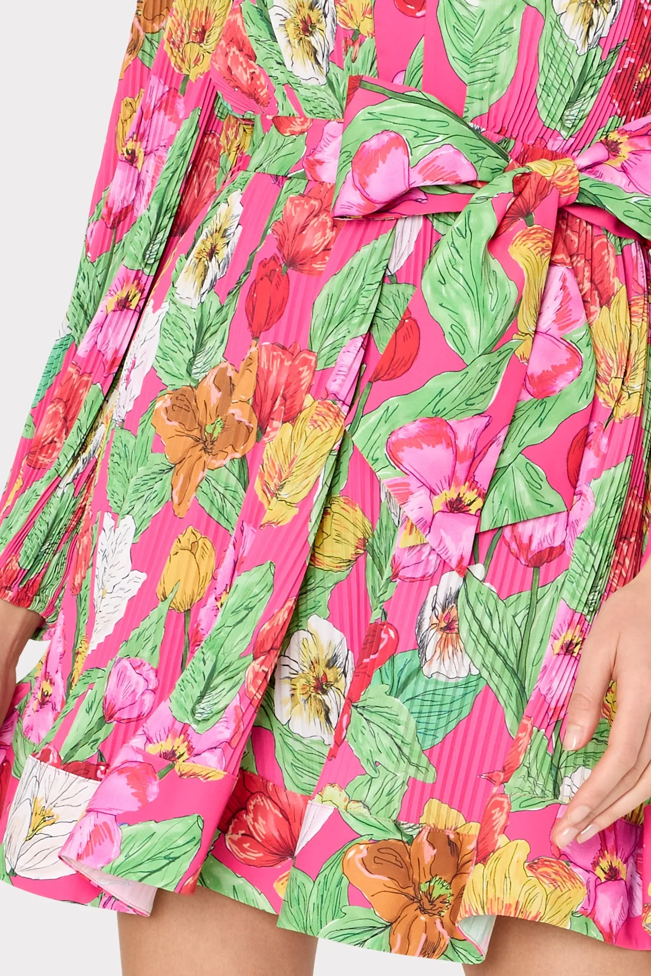 Liv Tulip Rosette Pleated Dress sold by Milly product image thumbnail 3