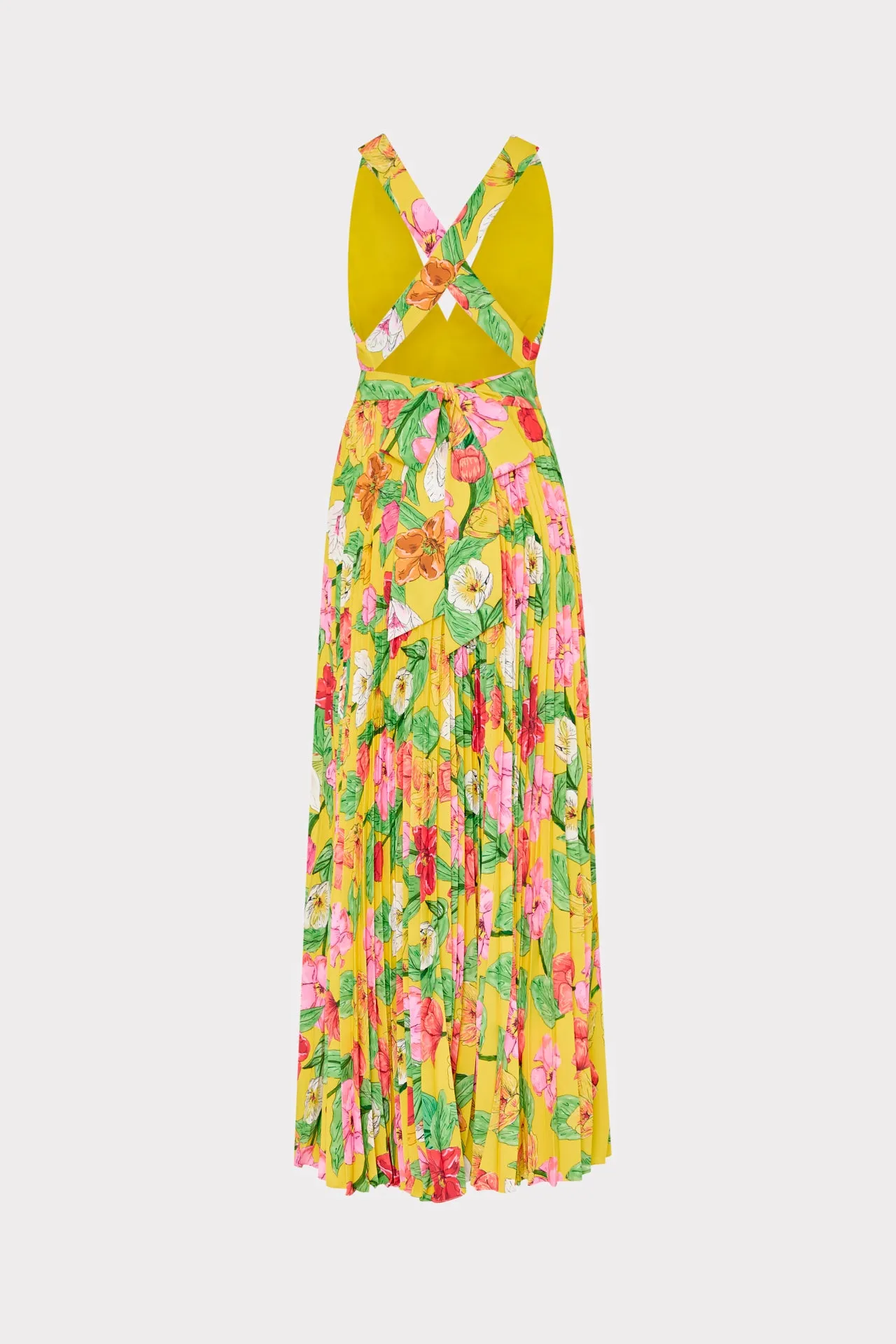 Oria Tulip Rosette Pleated Dress sold by Milly product image thumbnail 5