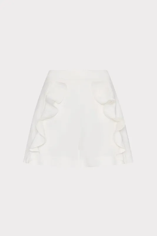 Linen Ruffle Short sold by Milly